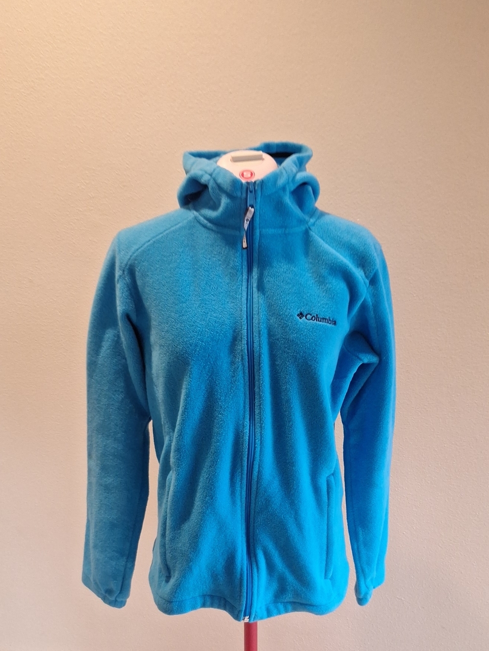 Columbia Blue Full-Zip Fleece Jacket with Hood Size L